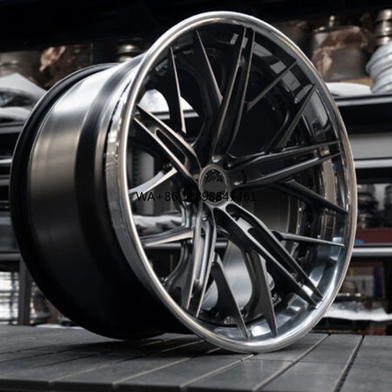 

LSGZL Forged 5x130 5x114.3 5x112 18 20 22 24 26 Inch Gloss Black Forged Wheel for bmw audi mclaren