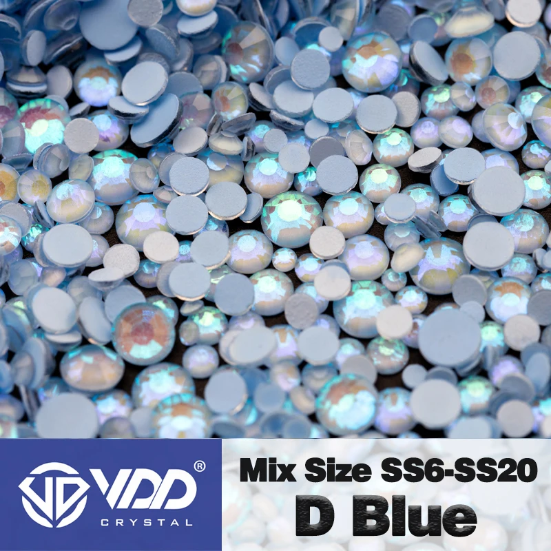 VDD Großhandel Neue Neon Farbe Mix Größe SS6-SS20 Glas Strass Kristall Hohe Qualität Flatback Steine DIY Nail art Dekorationen – Detail 30