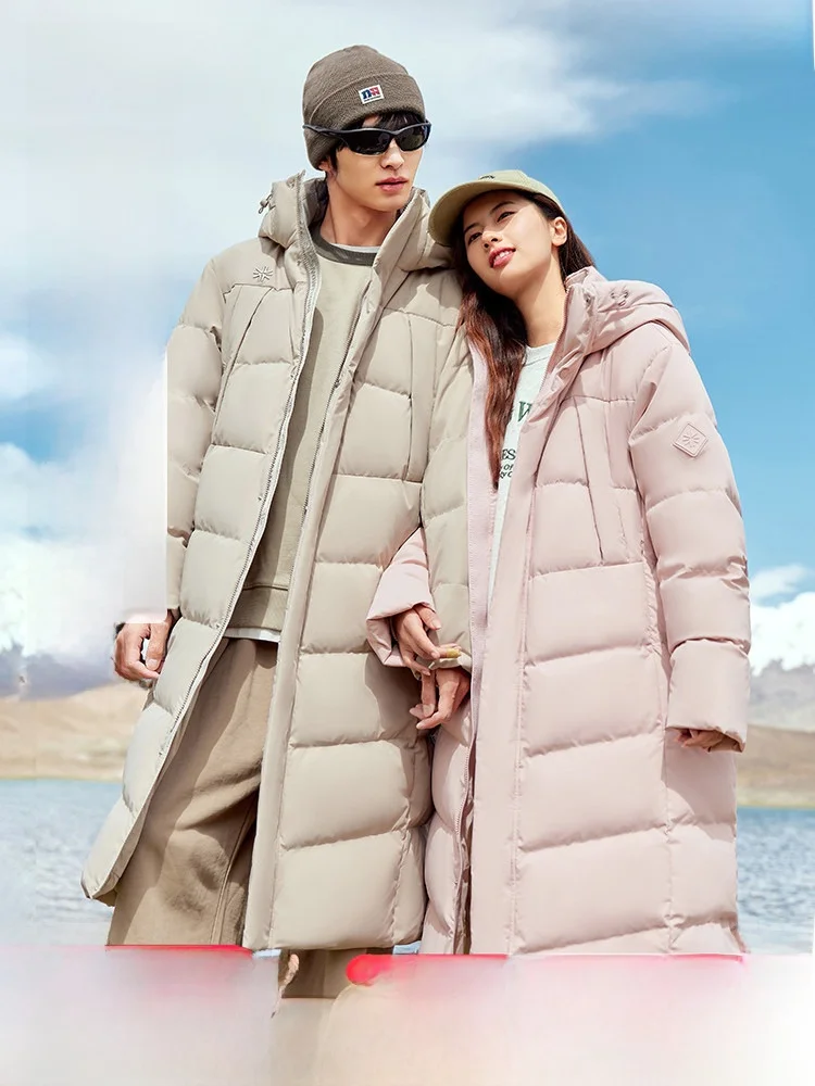 

Snow Flng Thiened down Jaet Men's Outdoor Sportswear Casual Straight Leg High down Content Long Zipper Coat for Cold We...