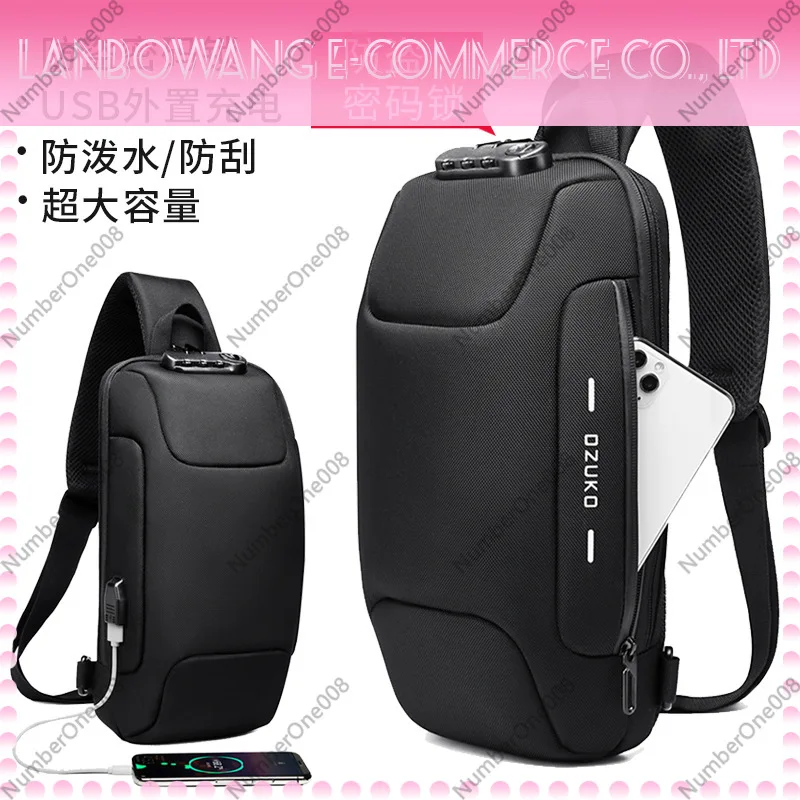 Men Chest Bag Crossbody Sling Bag Waterproof Lightweight Multipurpose for Outdoor Sports Commute Travel