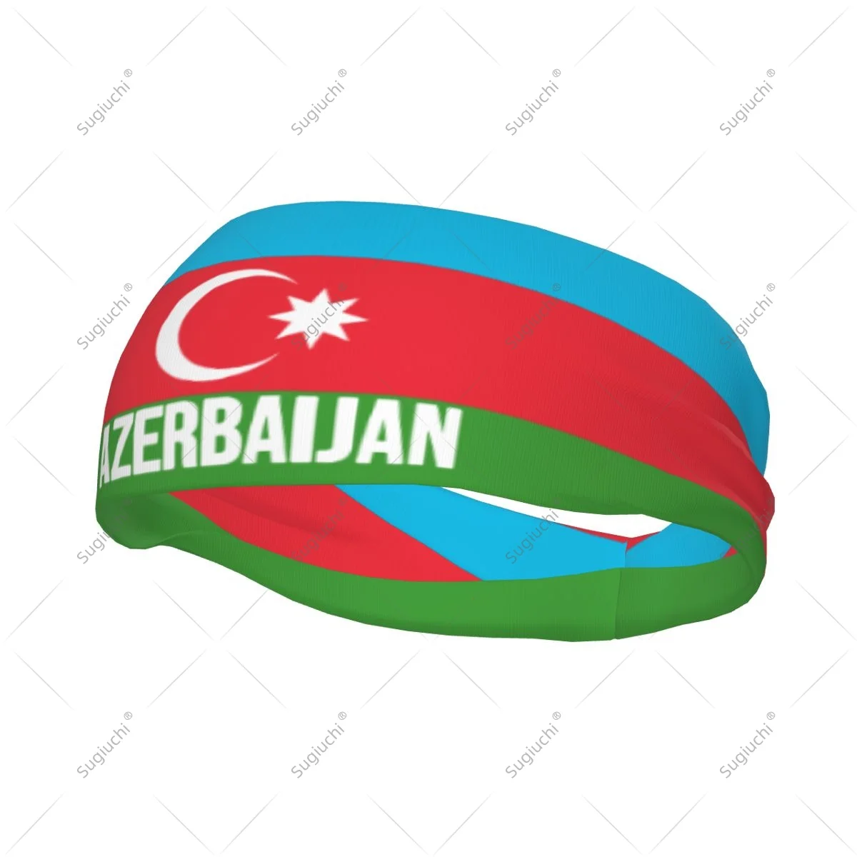 

Эластичные широкие повязки на голову с флагом Азербайджана для мужчин и женщин, для йоги, фитнеса, тенниса, бега, занятий в спортзале