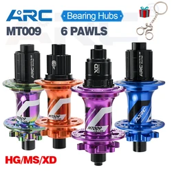 ARC NEWEST MT009 32 Holes Mountain Bike Hub K7 12 Speed 6 Pawls 3 Teeth 114 Clicks Disc Brake NBK Bearing Hub With HG MS Sram XD