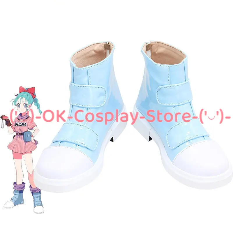 

Bulma Cosplay Shoes Anime Cosplay Prop PU Leather Shoes Halloween Carnival Boots Custom Made