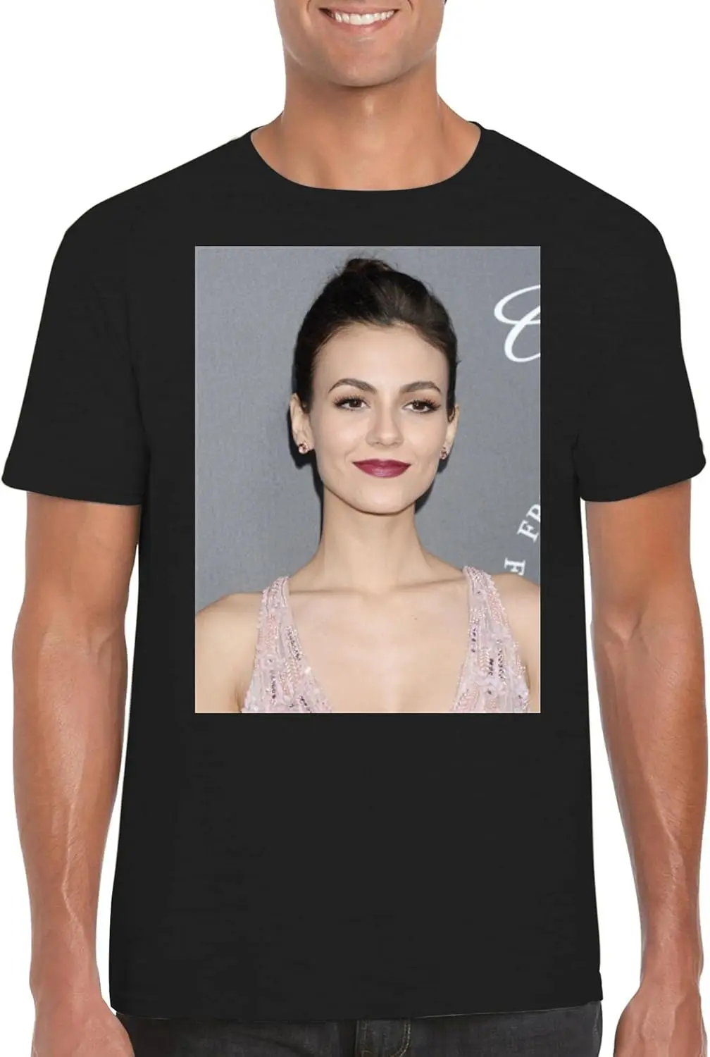 Victoria Justice - Men's Crewneck T-Shirt FCA #FCAG1269606