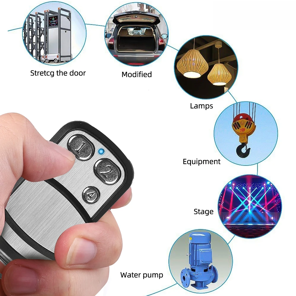 433 ميجا هرتز نسخة ذكية جهاز التحكم عن بعد اللاسلكية الثابتة المتداول رمز الباب العالمي مكررة مفتاح فوب 433 ميجا هرتز فتاحة بوابة عن بعد المرآب