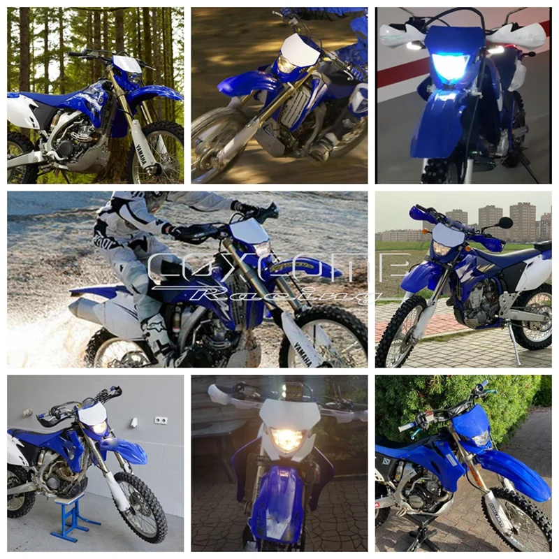 デュアルスポーツヘッドLEDヘッドライト,Mocoクロス,エンデューロ,サイクリング,ヤマハ用250x 250f,450f,yz,85,125,250,350,450