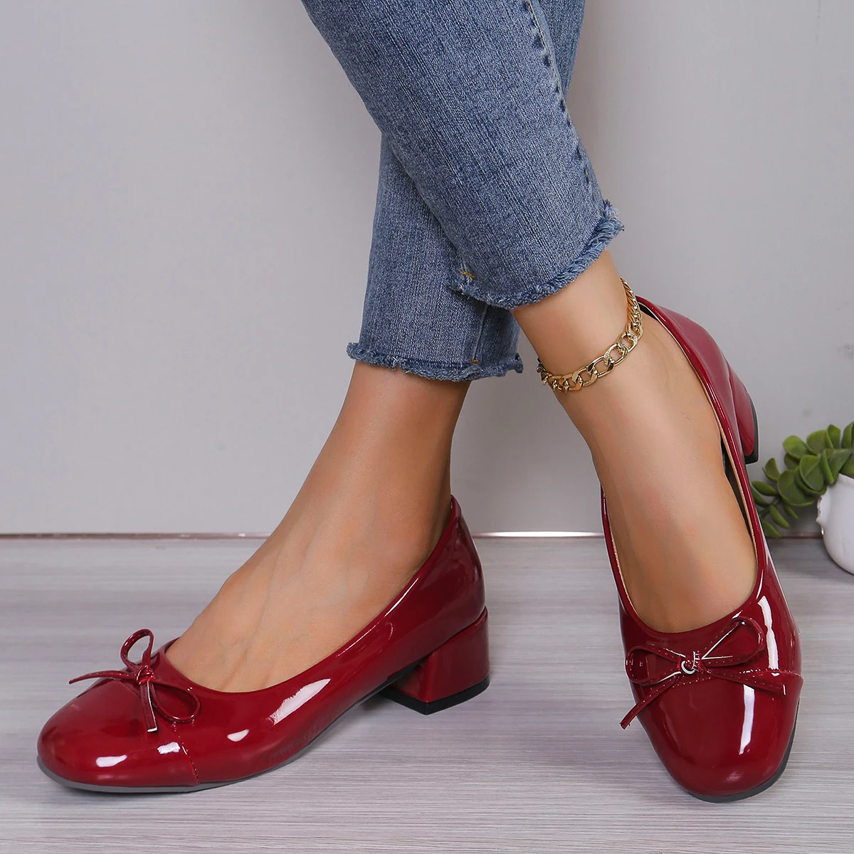 Zapatos De Mujer, tacones De plataforma, Zapatos De Ballet dulces con lazo y punta redonda para Mujer, Zapatos Mary Jane De oficina para Mujer