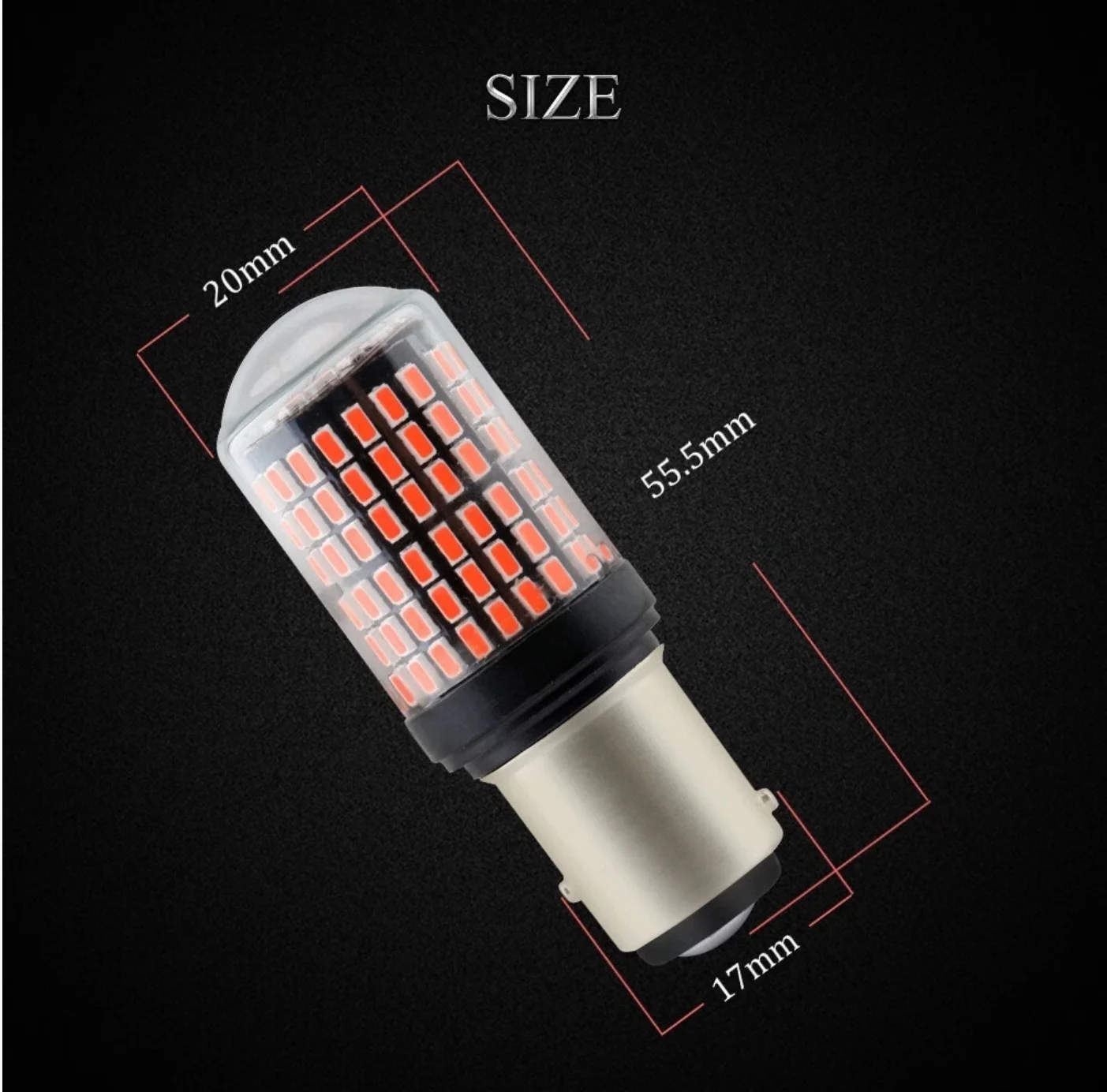 2025 update Red P21W 1016 94 BAY15D 1157 7528 LED 3014 144SMD Car Brake Light Bulbs 12V image 3