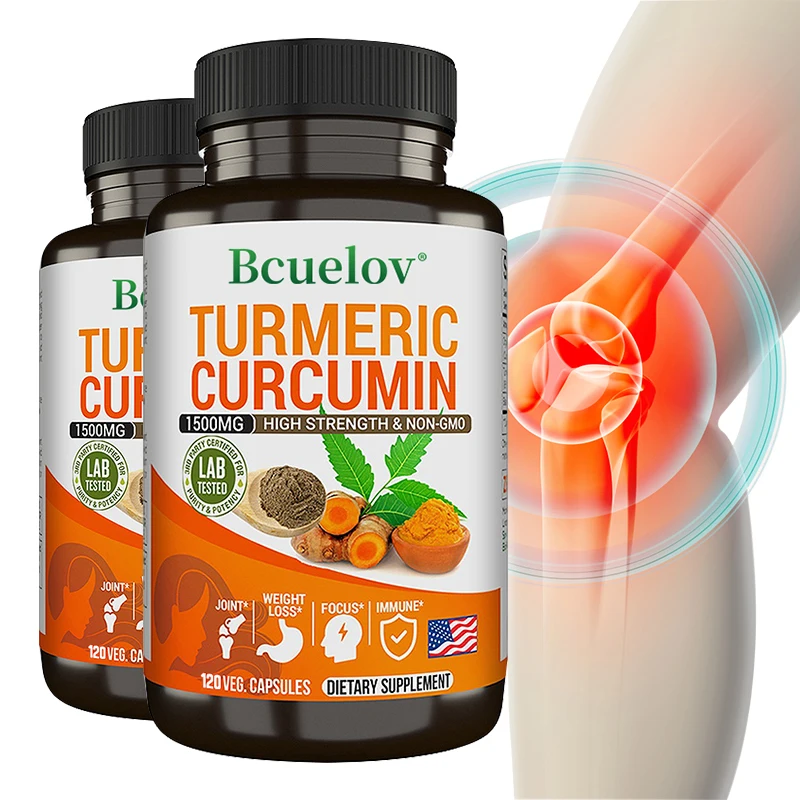 

Turmeric Curcumin Capsules - Supports Digestion, Immune Health, and Supports Joint Flexibility and Mobility - 120 Capsules