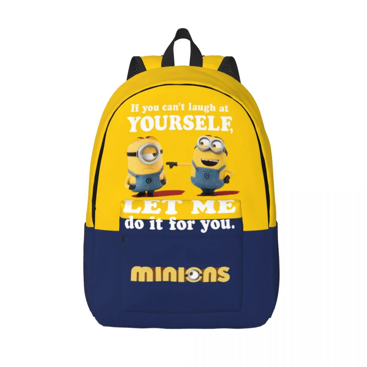 Schoolbag Minions If You Can't Laugh Let Me Do It For You Sturdy Shoulder Despicable Me Minions Office Good Children's Bags