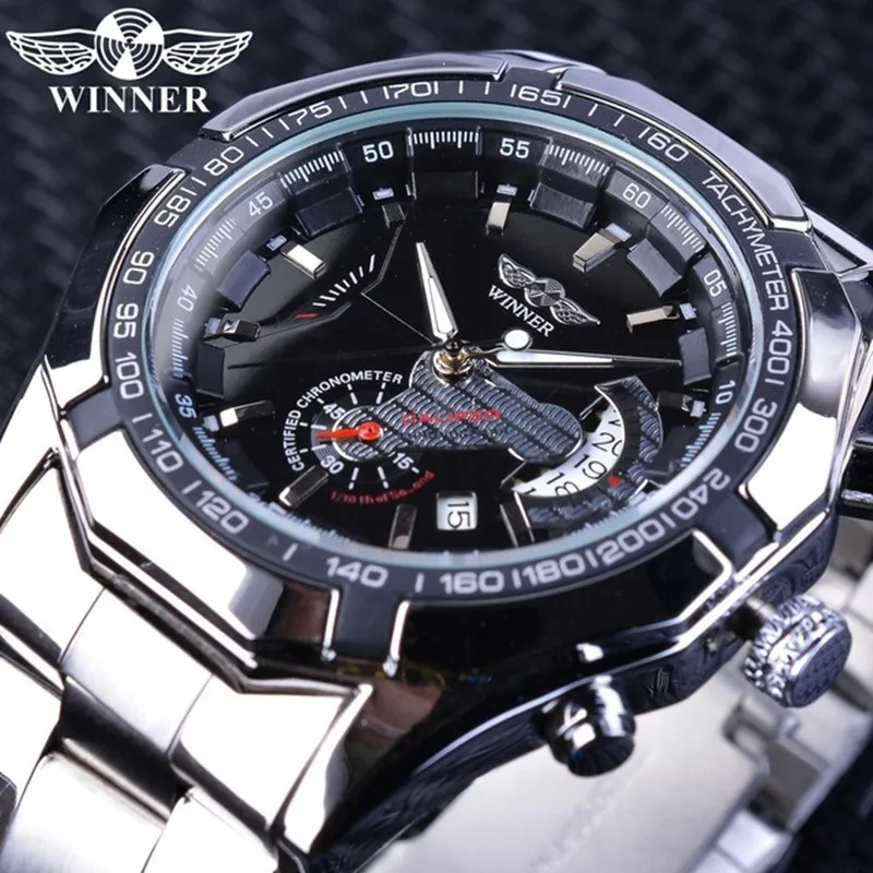 Official brand free shipping Men's Fashion Casual Hollow Calendar Luminous Automatic Mechanical Watch