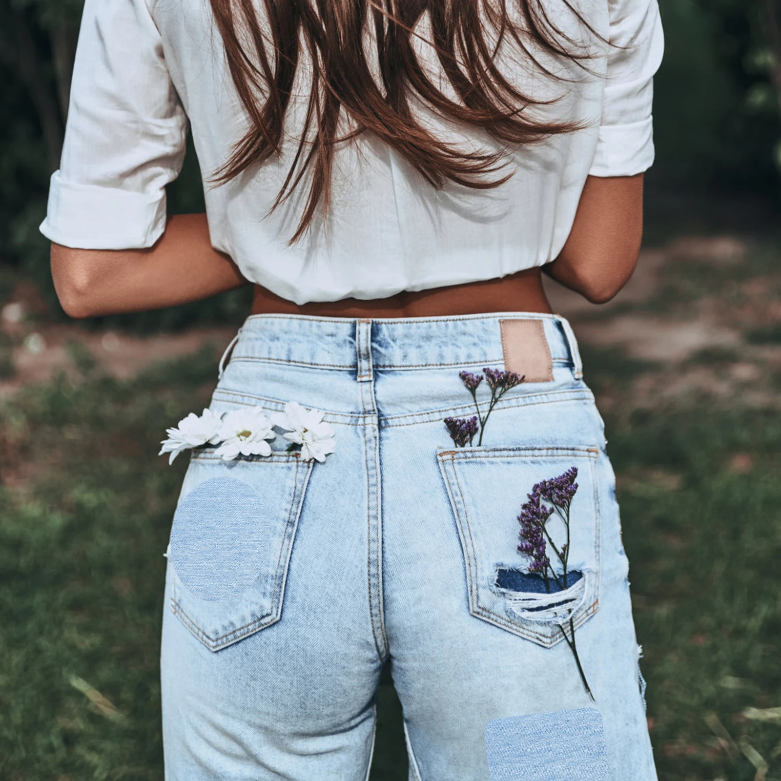 

Patch Clothing Decorative Patches Sewing Adhesive Jean Embroidery Applique Pants Clothes Jeans