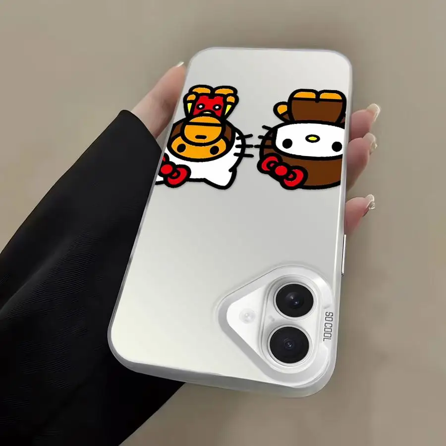 아이폰 14 15 16 플러스 16e 11 12 13 프로 맥스 소프트 쉘 귀여운 카모플라쥬 헬로키티 케이스
