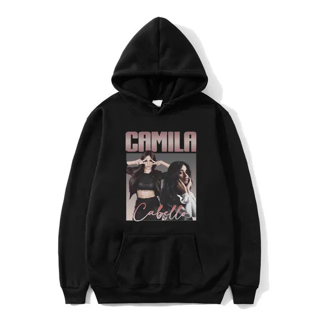 

Singer Camila Cabello Graphic Hoodie Men Women Hip Hop Oversized Sweatshirt Male Vintage Hoodies Men's Casual Cotton Pullover