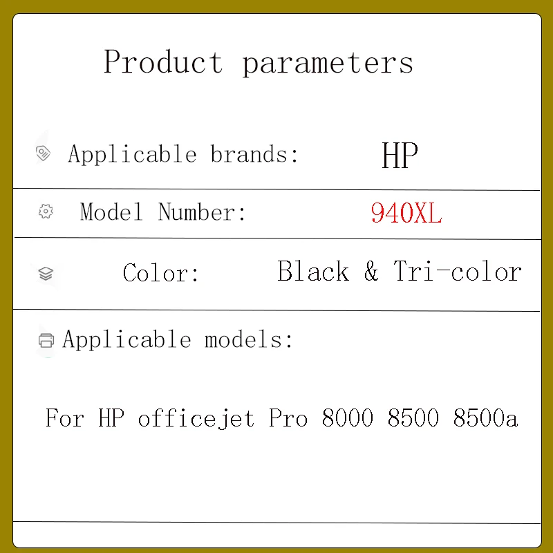 Einkshop For HP 940 XL 940XL Replacement Ink Cartridge Refillable For HP Officejet Pro 8000 8500 8500A Printer 4Color with chip