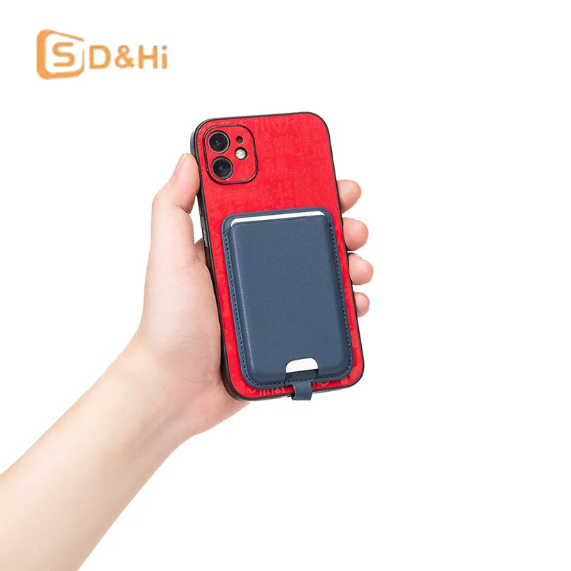 1pcs Magnetic For  Leather Wallet Card Holder For IPhone 16 15 Pro Max With Anti-lost Lanyard Wallet Case Bank ID Card Holder