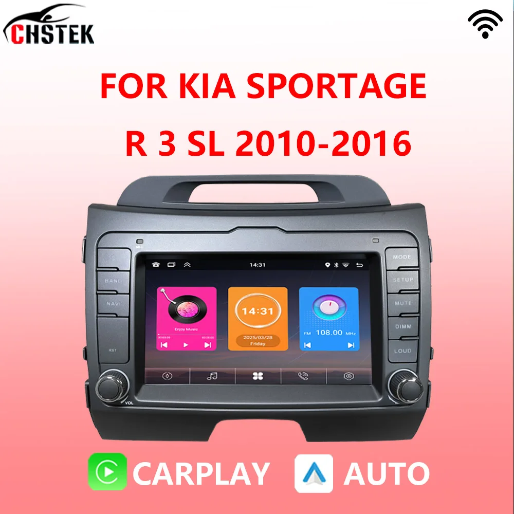 

CHSTEK Car Radio Wireless Carplay For Kia Sportage R 3 SL 2010-2016 Auto Android Navigation Carplay Bluetooth Multimedia WIFI