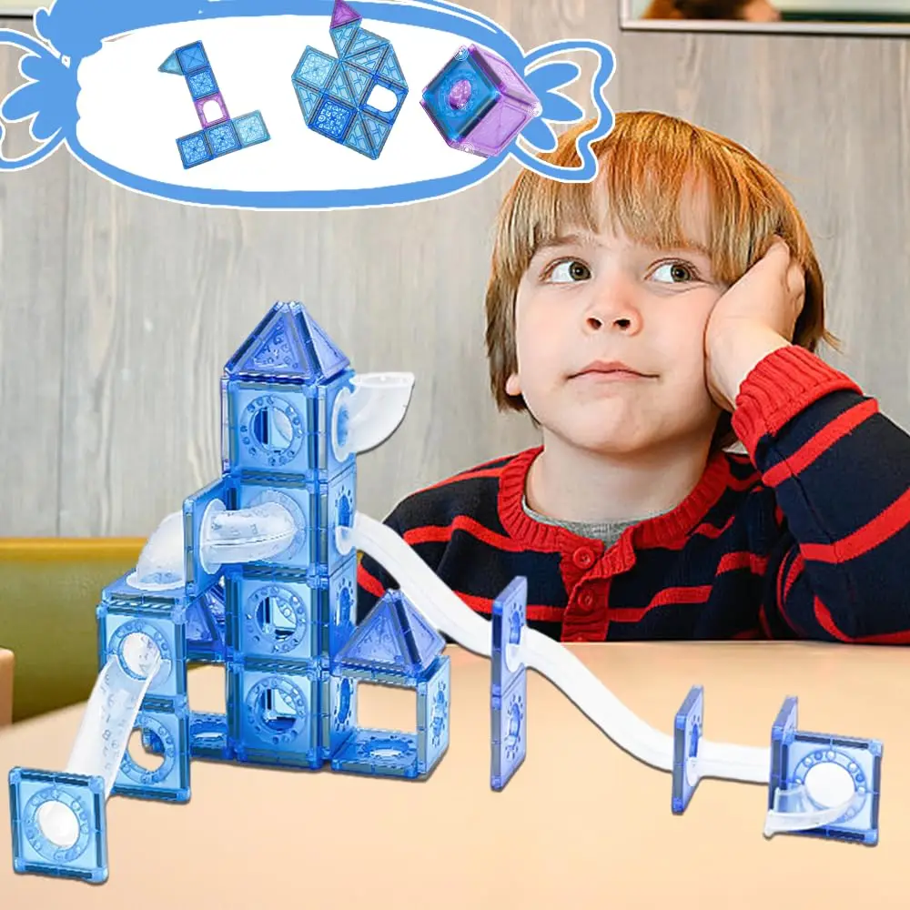 磁気ブロック 65個、教育用ビルディングブロック、子供向けSTEM玩具、創造的な屋内遊びギフト