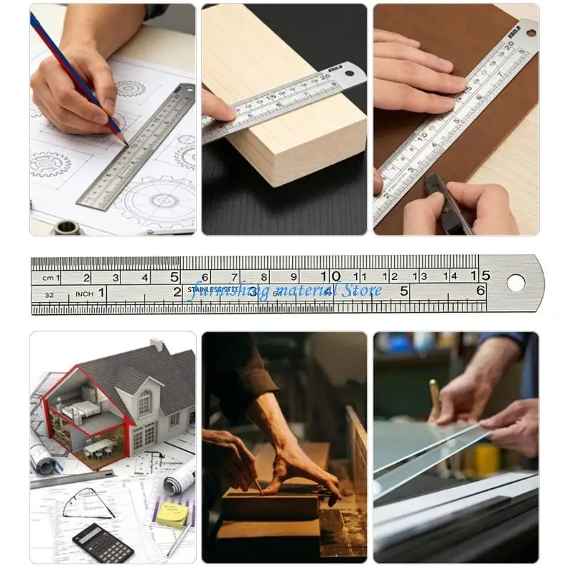 

Y5GD Essential Drafting Ruler Steel Construction with Double Side Metric Royal Etched Scale for Engineering Use