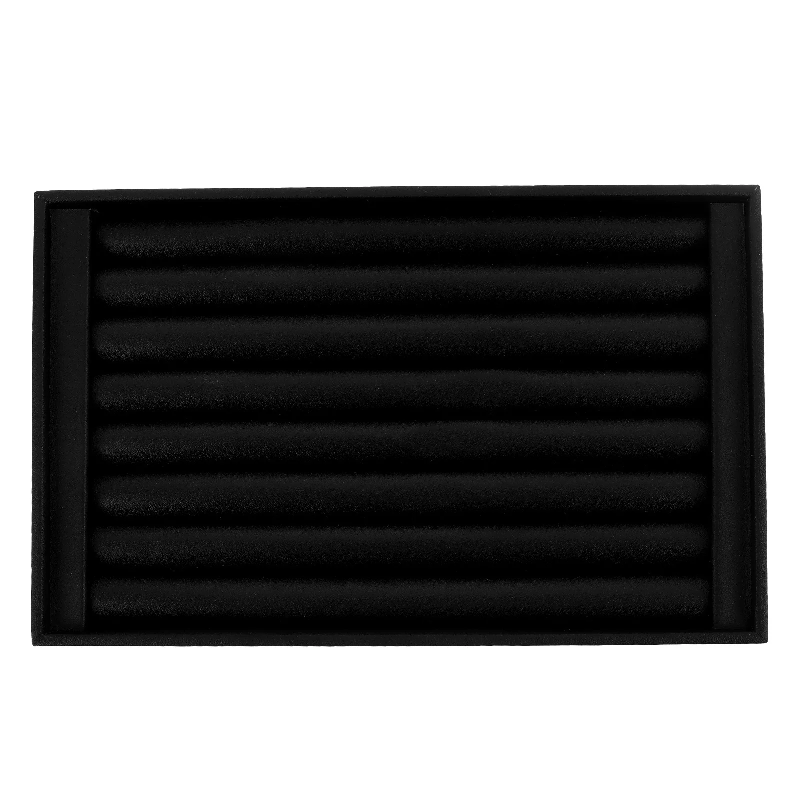 

Черный лоток для демонстрации сережек из искусственной кожи, органайзер для ювелирных изделий, коробка с фланелевой подкладкой, держатель для хранения, лоток для колец, лотки для ювелирных изделий