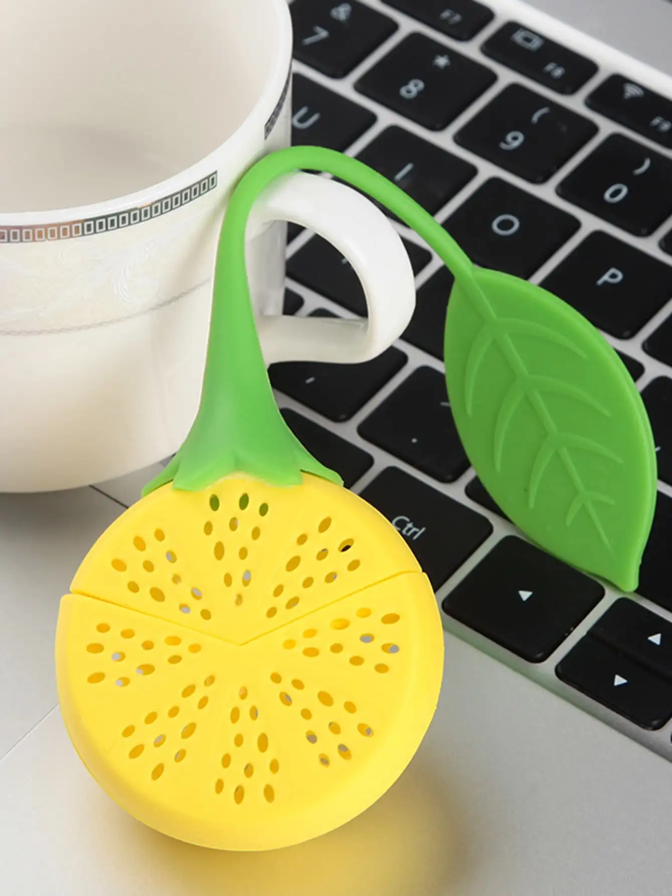 Lemon Loose Tea Leaf Strainer Herbal Spice Infuser Filter Diffuser Tea bag tea maker silicone tea infuser