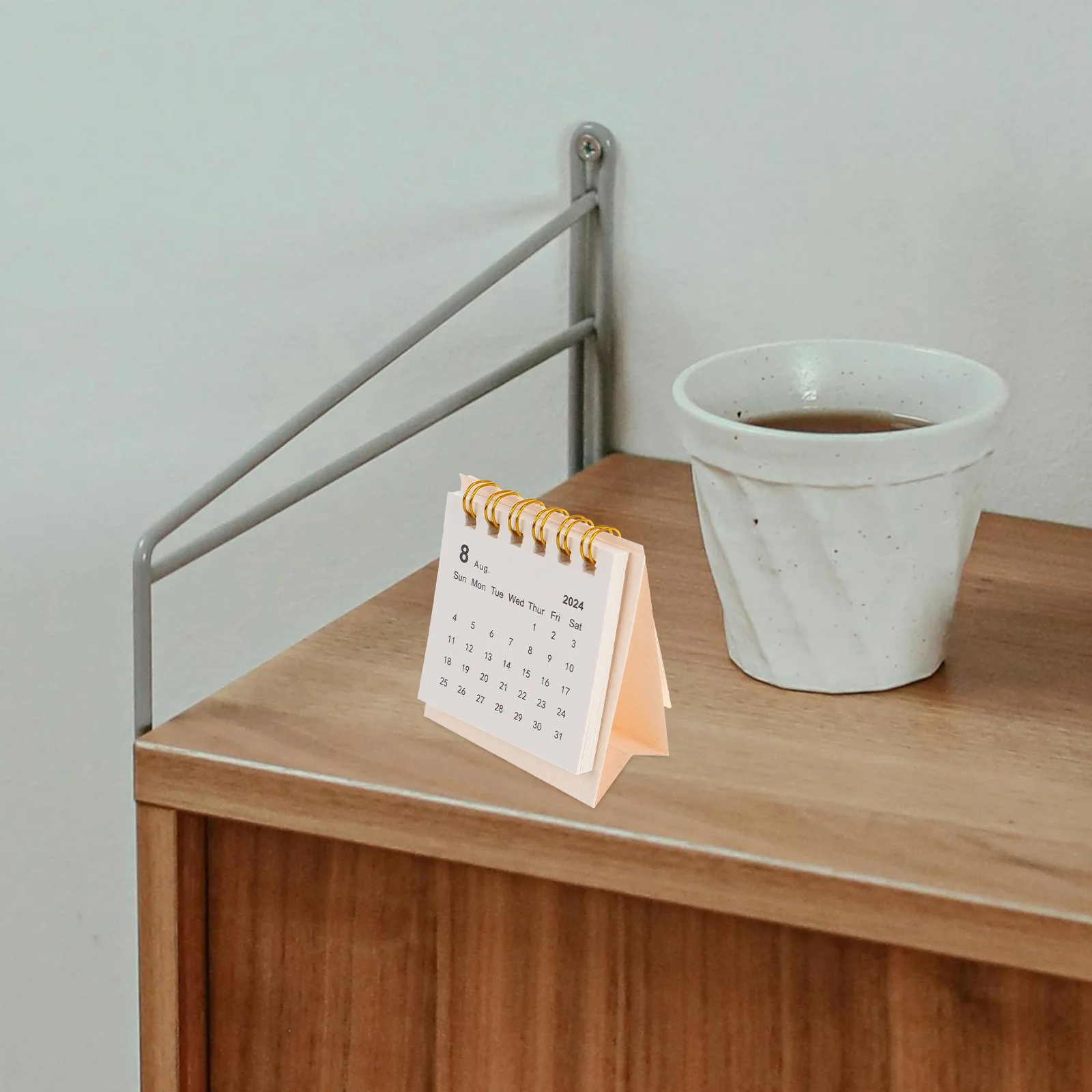 Mini 2024-2025 Scrivania in piedi Compatta Flip Calendario da tavolo Scrittura liscia Materiale carta Elegante scrivania da ufficio Decor Estetica