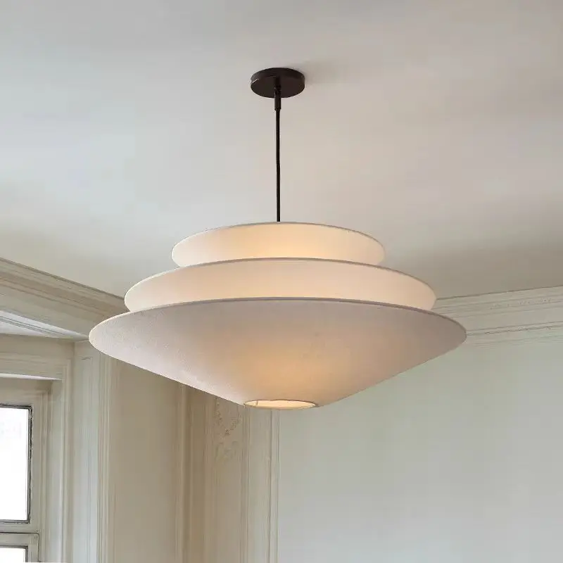 

Japanese Gull pendant light Creative umbrella fabric lamp Dining Room Bedroom Study B&B Living Room Room decor kitchen bar light