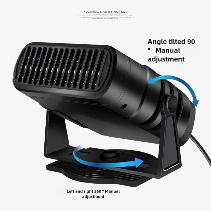 12V 24V Car Heater Windshield Defrosting Heater 120W 200W Dual-Purpose Portable Car Quick-Heating Heater for Heating and Cooling