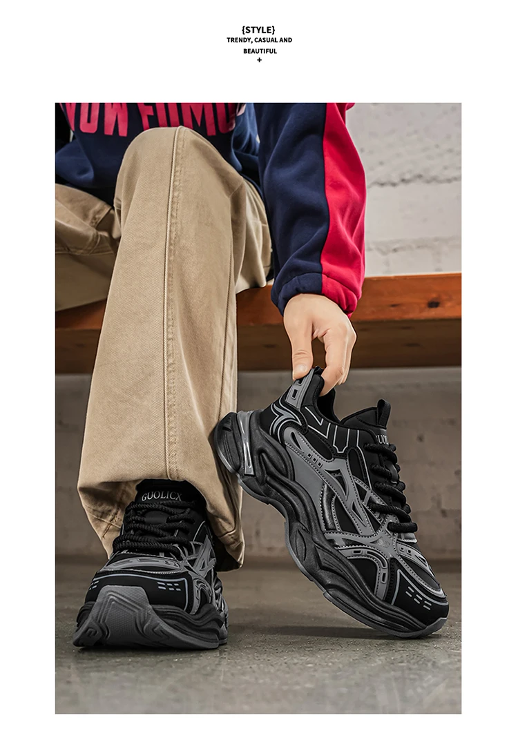 Herbst Neue Herren Freizeitschuhe Atmungsaktiv Komfortabel Erhöht Langlebig für den täglichen Arbeitsweg Streetstyle – Detail 23
