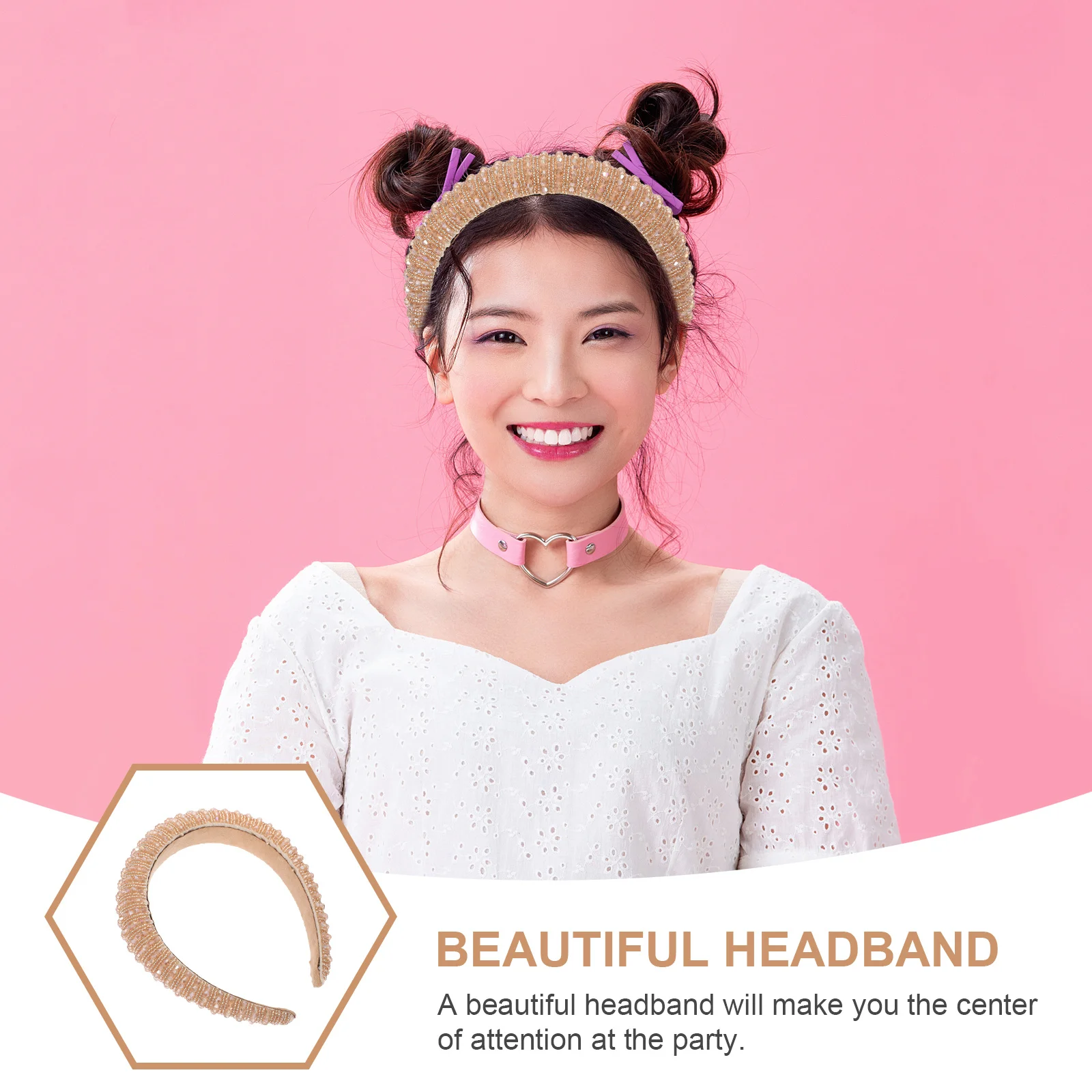 

Beautiful Beaded Hairband for Women Fashion Head Decor for Women Girls and Brides Memorable Moments Headband Brown Headband