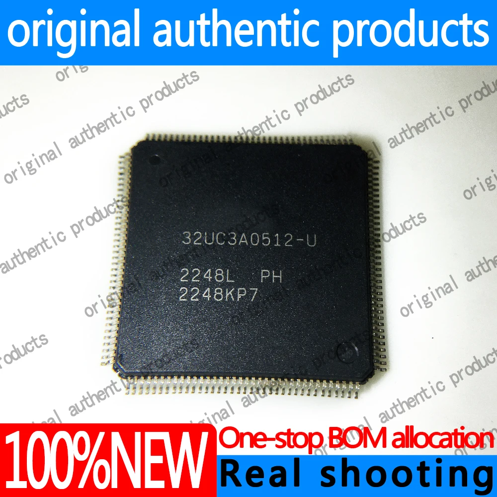 1/3/5/10PCS(New) AT32UC3A0512-ALUT lettering:32UC3A0512-U QFP144 Single chip microcomputer chip
