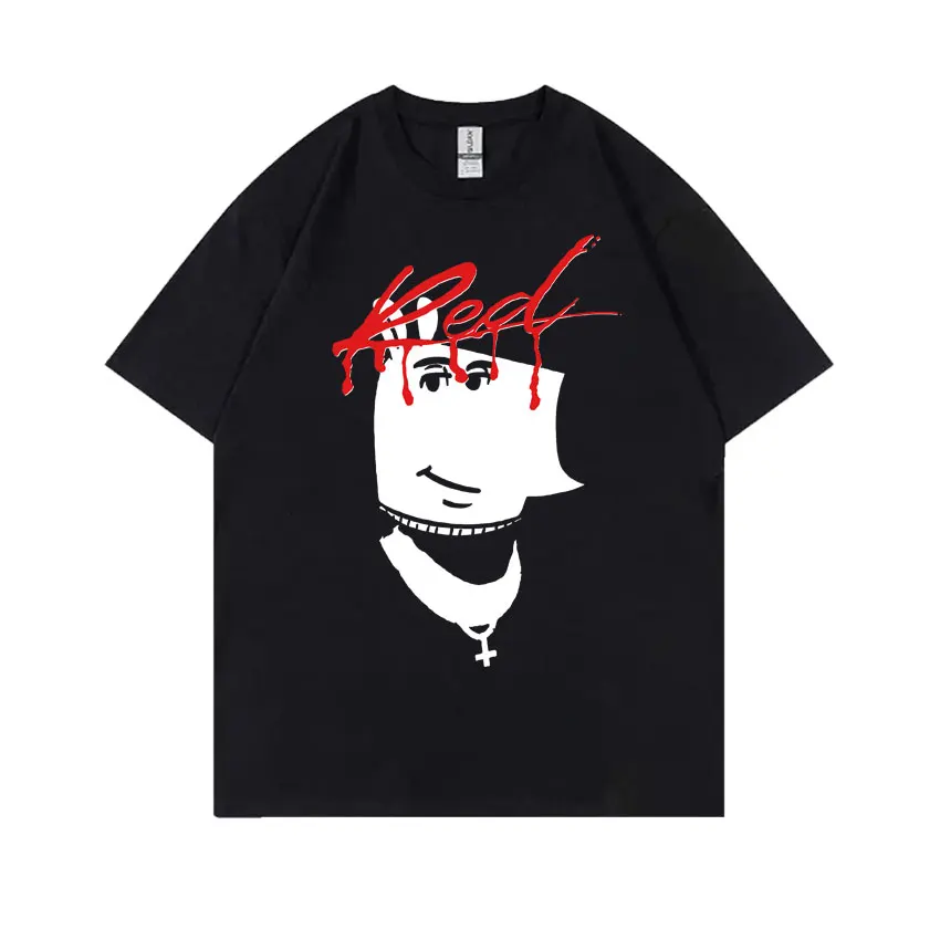 

Rapper Playboi Carti Whole Lotta Red Chill Guy Funny Meme T Shirts Men Fashion Oversized T-shirt 100% Cotton Short Sleeve Tshirt