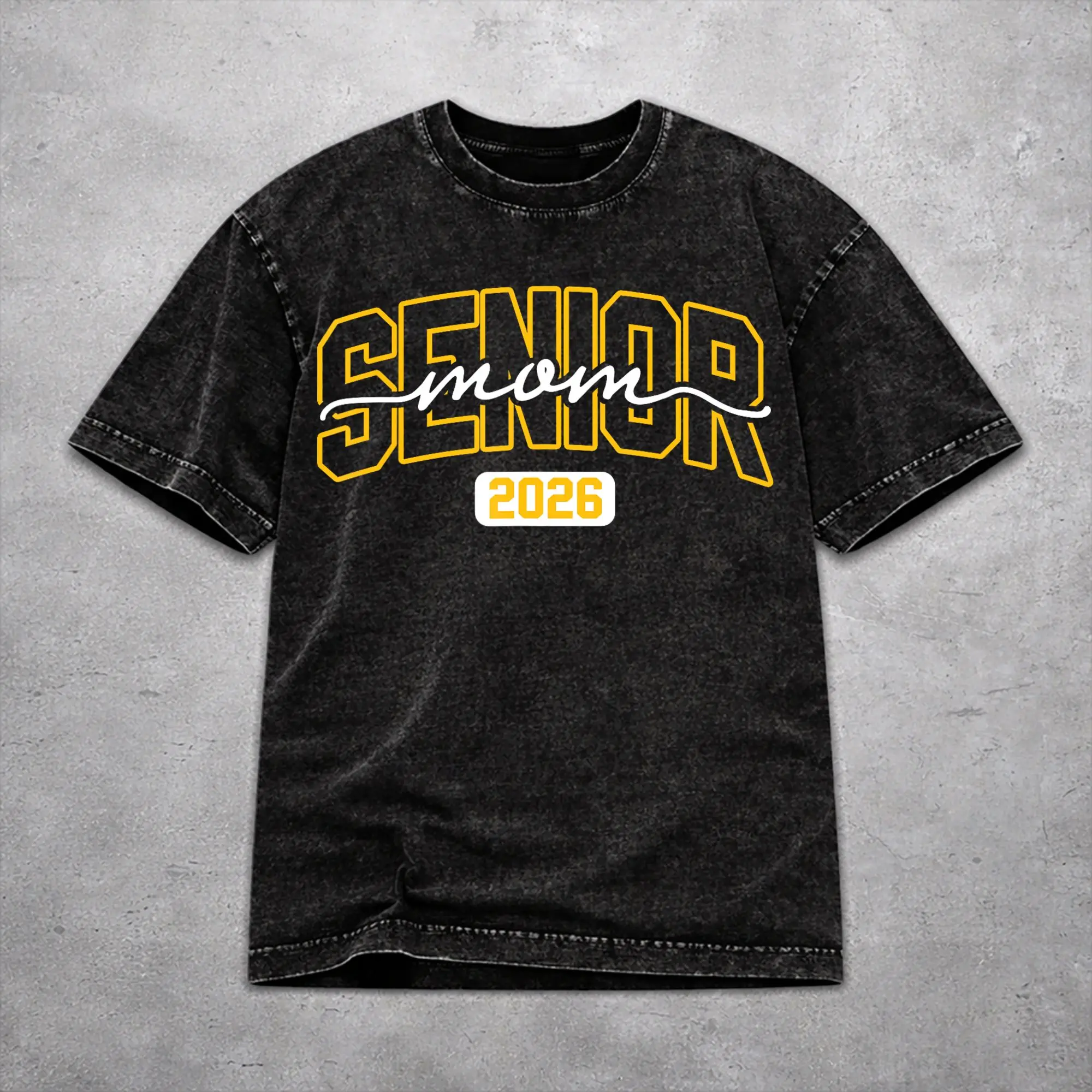 Men Women Harajuku Washed T-shirts Class of 2026 Senior Graduation Printed T Shirt Accessories Street  Tees