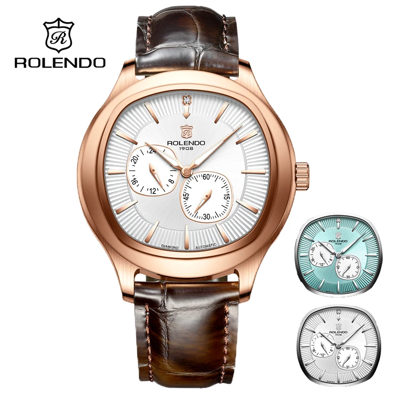 

ROLENDO Watches For Men MIYOTA 8247 Movement Automatic Mechanical Watch BGW9 Luminous Sapphrie Glass 5ATM Waterproof reloj