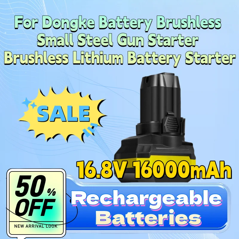

High-Quality New Battery 16.8V 16000mAh for Dongke Battery Brushless Small Steel Gun Starter Brushless Lithium Battery Starter