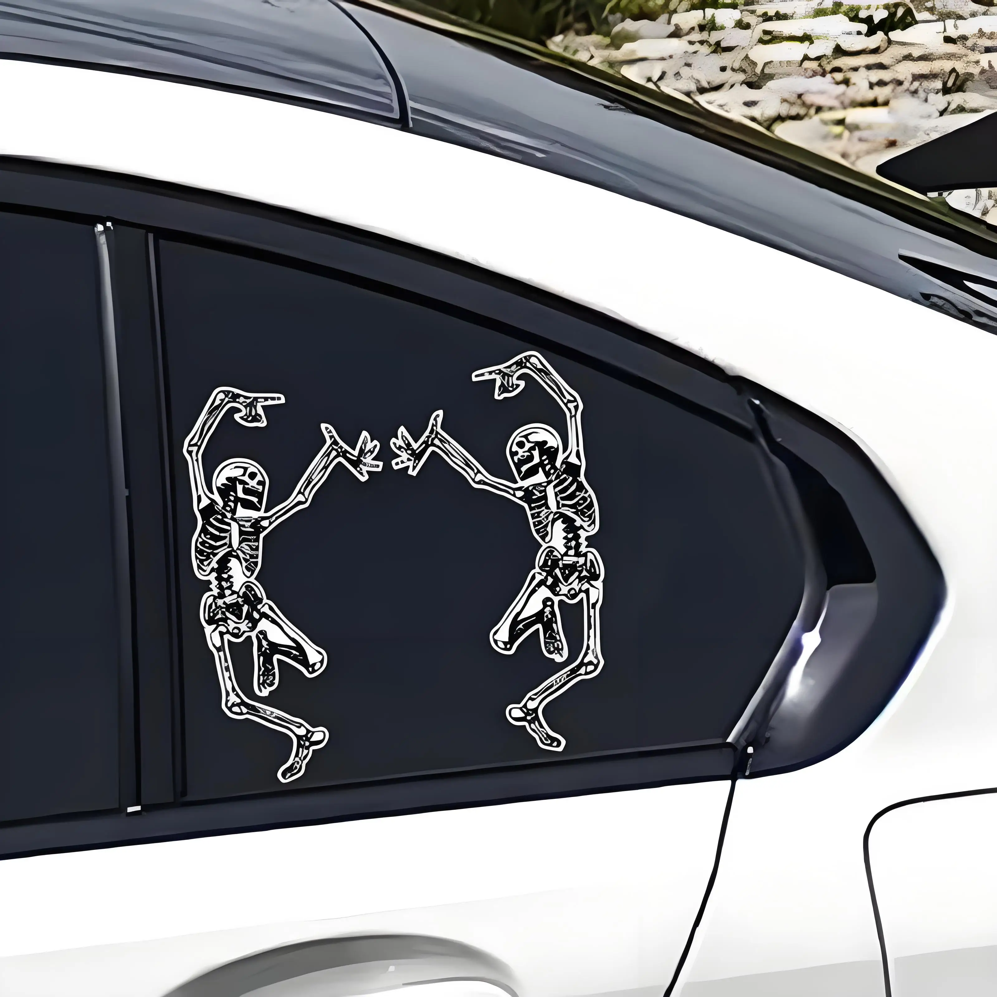 

Funny Dancing Skeleton Halloween Car Stickers Motorcycle Laptop Decorative Stickers
