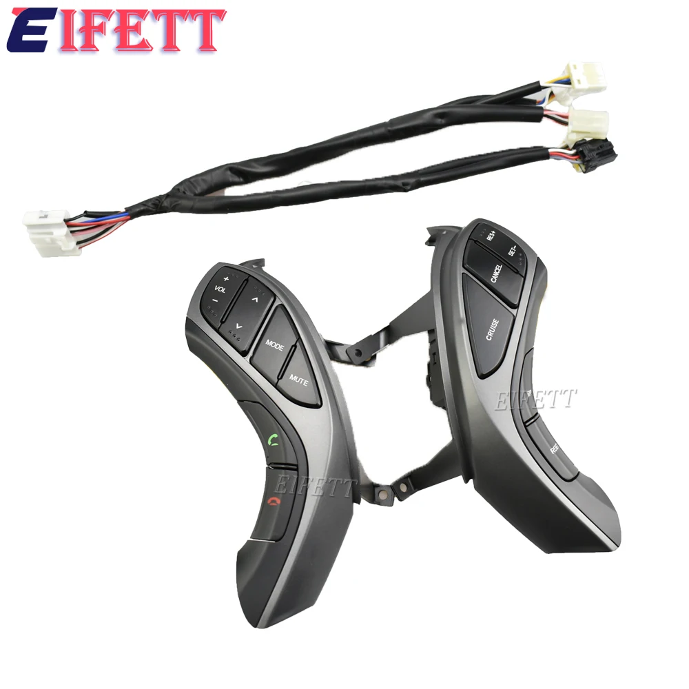 With Heating Wire For Hyundai Elantra 2012 2013 2014 2015 Steering Wheel Cruise Control Audio Phone Switch Car Steering Wheel