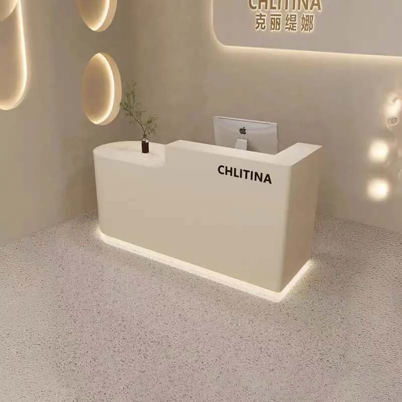 Cheap Business Reception Desk Display Trade Show Retractable Reception Desk Antique Bancone Per Negozio Office Furniture