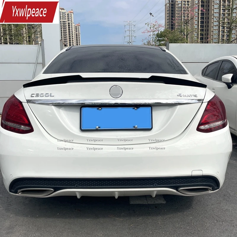 

M4 style ABS Glossy Black Rear Trunk Lip Spoiler Car styling For Mercedes-Benz W205 C-class Spoiler C180 C200 C260 2015-2019