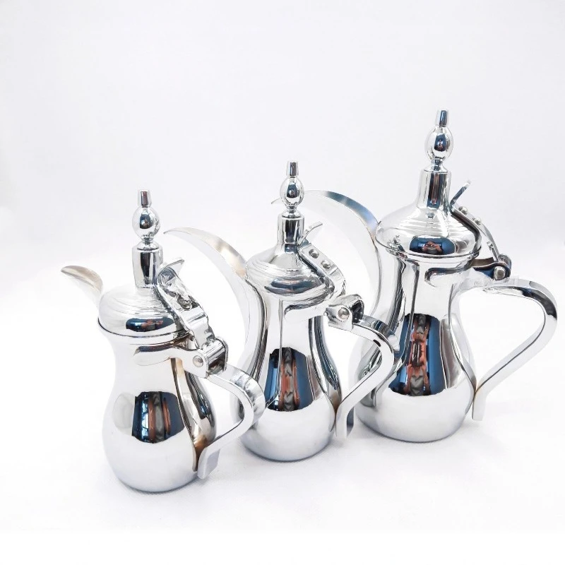 

Ближневосточный горшок из нержавеющей стали, арабский кофейник, теплый чайник, чайник, горшок золотого, серебряного цвета