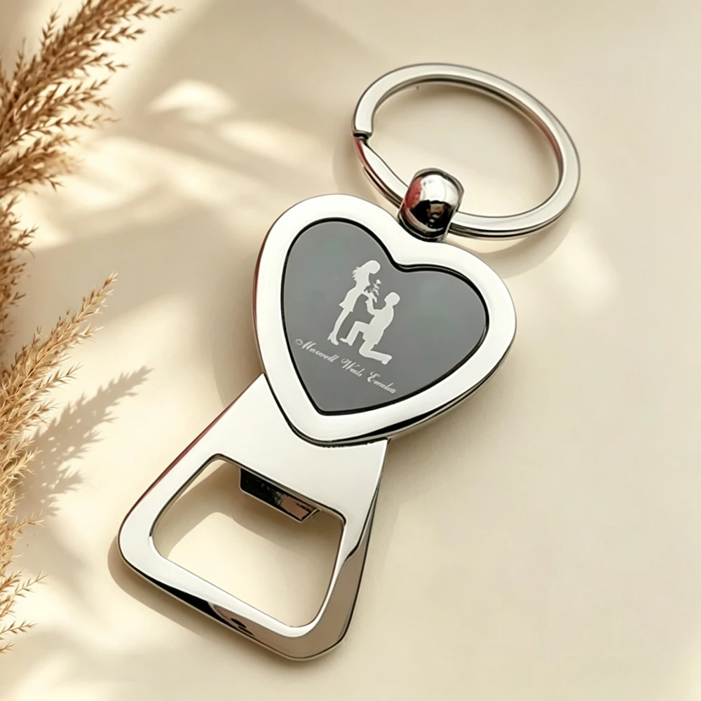50/100pcs Bride  Groom Personalised Key Ring Key Chain Beer Bottle Opener Personalized Wedding Favour Bomboniere Thank You Gifts