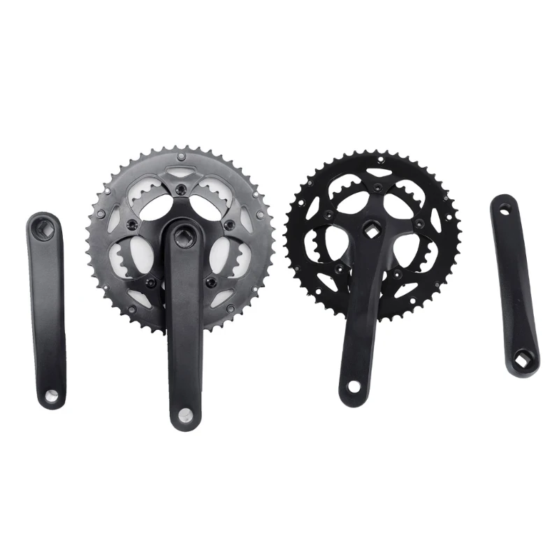 Alumniun Alloy Crankset Road Bicycles 170mm Square Crankset, 8/9 Speed Bike Cranksets 50/34T Chainwheel Double Chainring N58B