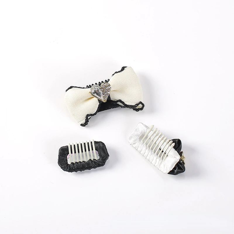 Fashion Simple Black and White Series Pet Accessories Hairpins Contrasting Color Splicing Cute Bow Long Hair Dog Accessories