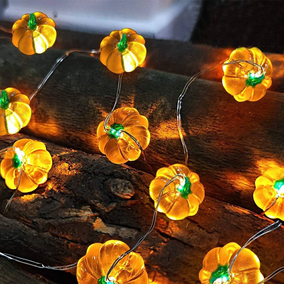 LED Halloween Pumpkin Hanging Lantern String Light Kids Birthday Party Supplies Halloween Home Decoration Lantern Lamp Props