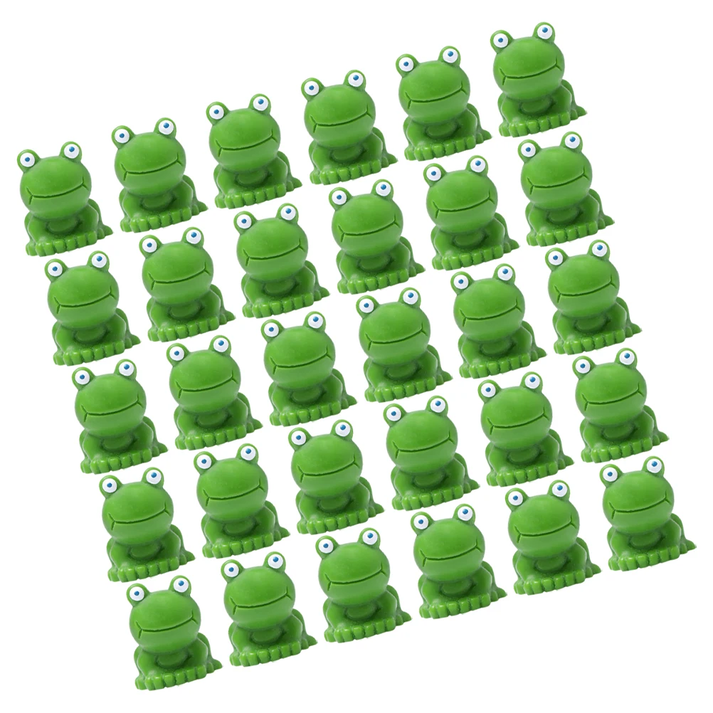 

80pcs Mini Frog Decoration Resin Statue Garden Miniature Frogs Ornament Statues Desktop Blue Eye Durable Vibrant Small