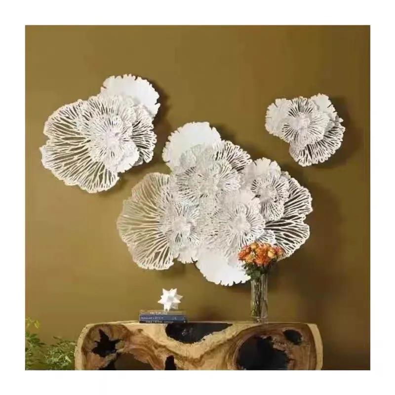 wrought iron wall decoration, living room wall hanging front desk background wall decoration, dining room modern light luxury