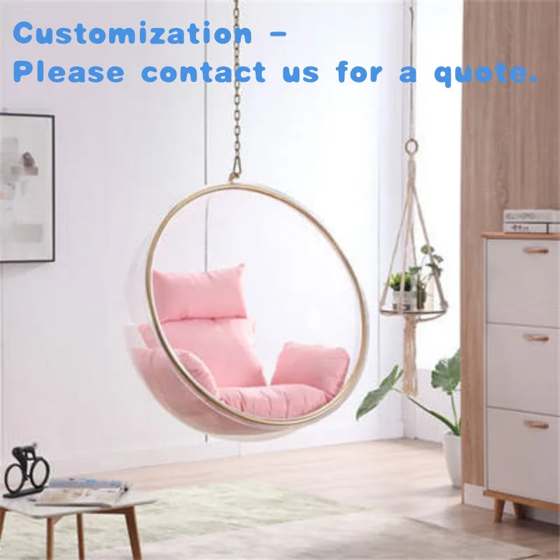 

На заказ. Лидер продаж, акриловый подвесной стул, стоячие качели, шар, золотые стулья-пузырьки, уличные стулья с подвесной цепочкой, сад, дом0