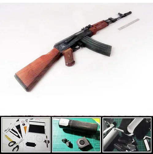 CS AK74 Assault Rifle Gun 1: 1 Scale DIY Handmade Paper Model Craft Toy