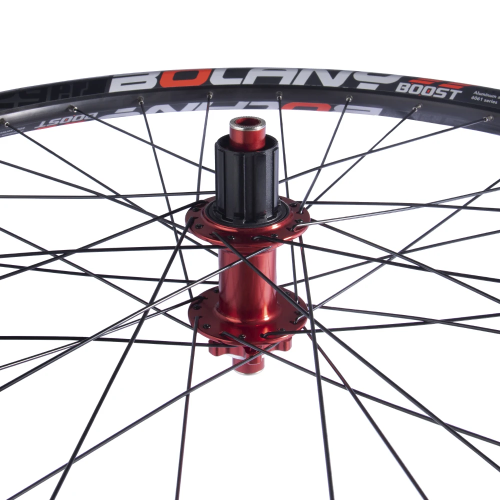 BOLANY 27.5 29 Inch Boost Wheelset Mountain Bike Thru-Axle 15*110mm 32H XD MS Double Rim Disc Brake Wheelset MTB for HG