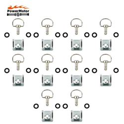 10pcs 17mm Motorcycle Motorbike Quick Release 1/4 D-ring Turn Race Fairing Fastener Universal For Honda Yamaha Kawasaki Ducati